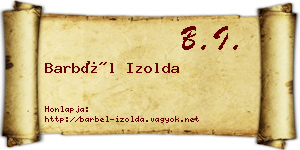 Barbél Izolda névjegykártya